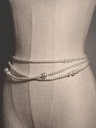 1pc Elegant Premium White Pearl Waist Chain Summer