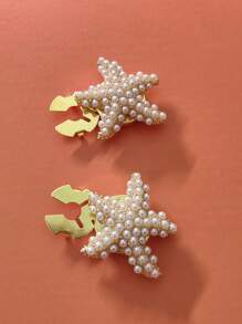 2pcs Starfish Shirt Button Covers 