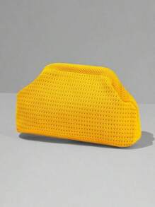  Knitted Bag, Women Cloud Bag, Striped Beach Bag, Fashion Clutch, Large Capacity Handbag, Casual Daily Cosmetic Bag, Underarm Evening Bag