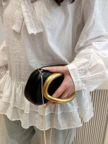 Vintage Metal Decor Clutch Box, Bag For Women Elegant