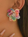 1 Pair Minimalist Cute Acrylic Floral Earrings For Women