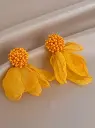 Andkiss Bead Decor Flower Drop Earrings